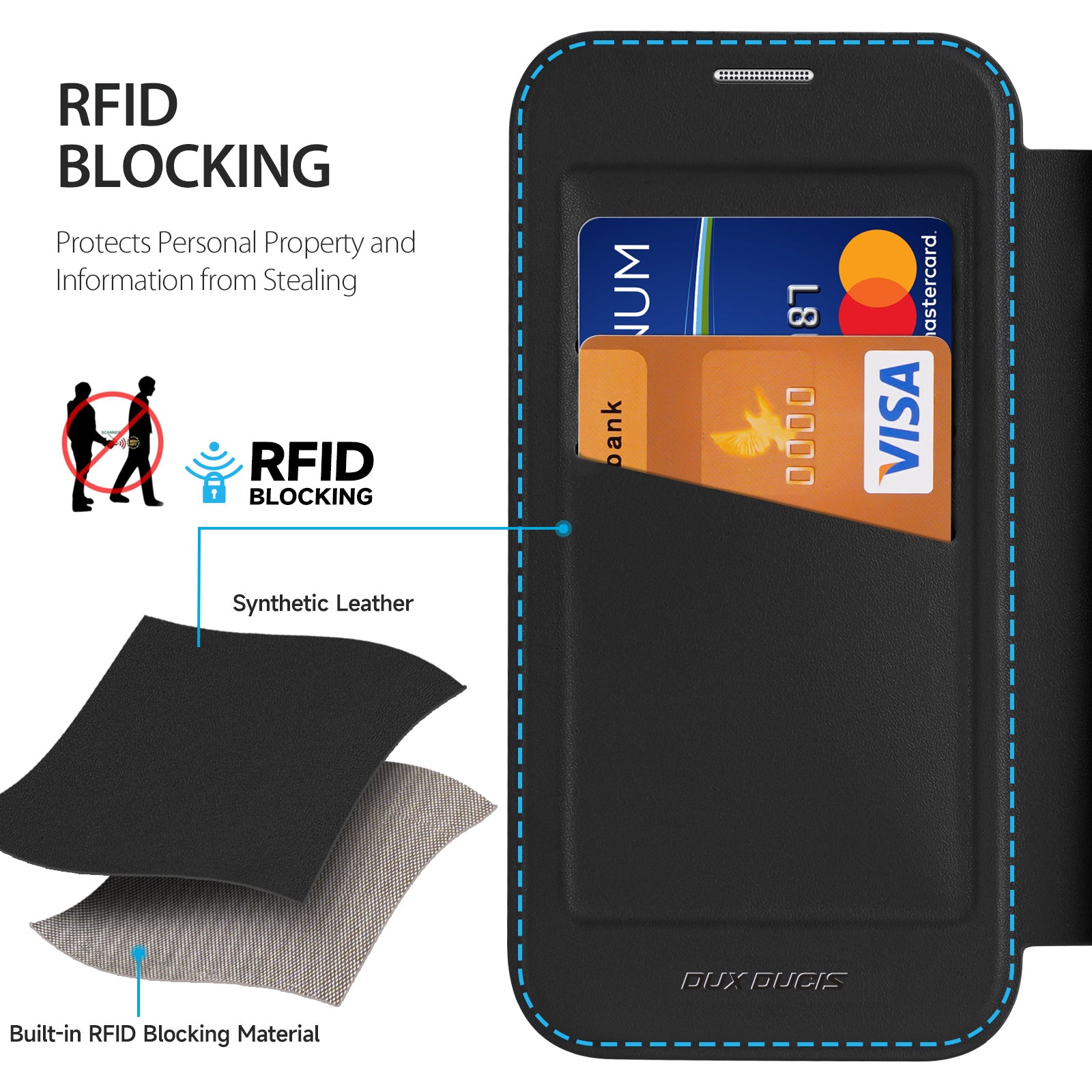 For Samsung Galaxy A16 4G / Galaxy A16 5G Case DUX DUCIS Skin X Pro Series Leather Flip Cover Stand with Card Slots - Black For Samsung Galaxy A16 4G / Galaxy A16 5G Case DUX DUCIS Skin X Pro Series Leather Flip Cover Stand with Card Slots - Black